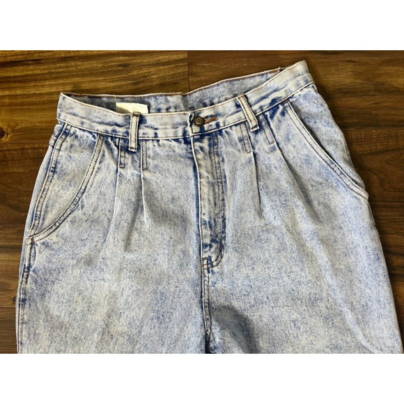 VTG 80s Bill Blass Pleated Denim Mom Jeans Size 12 30x31 - Picture 4 of 13
